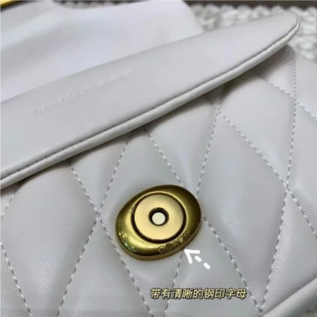 Coach Shoulder Bags Quilted chain-strap flap bag with C turn-lock product detail image 8