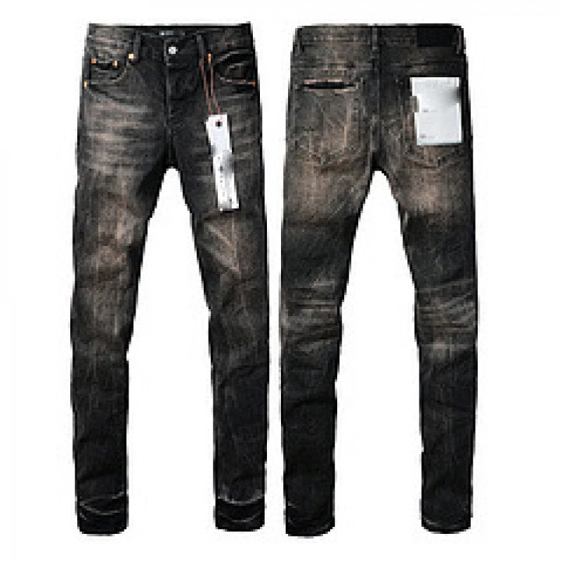 Purpul Jeans Slim distressed paint-splatter — 9057