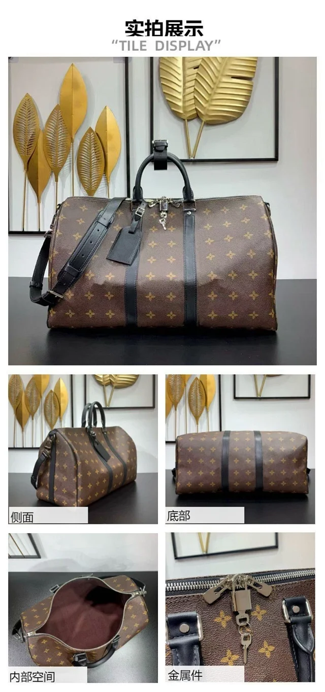 Louis Vuitton Monogram travel duffel bag product detail image 11