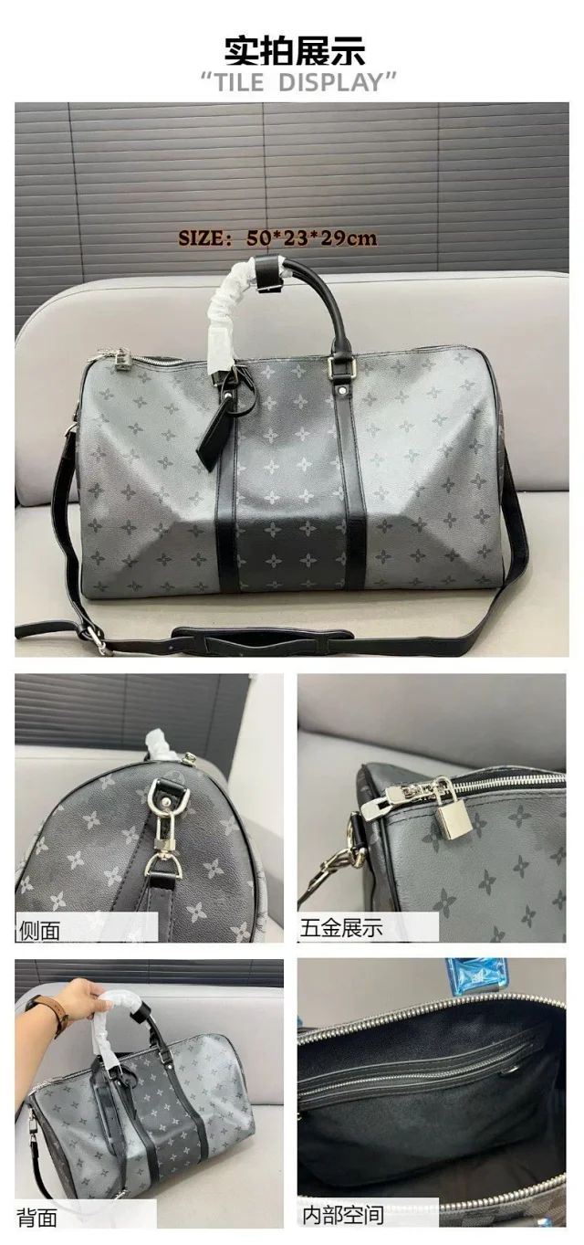Louis Vuitton Monogram travel duffel bag product detail image 12
