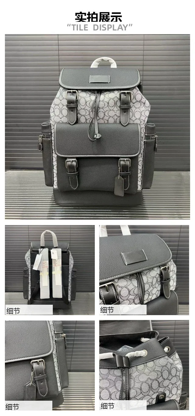 Coach Backpacks Flap backpack with buckle straps and front pocket product detail image 9