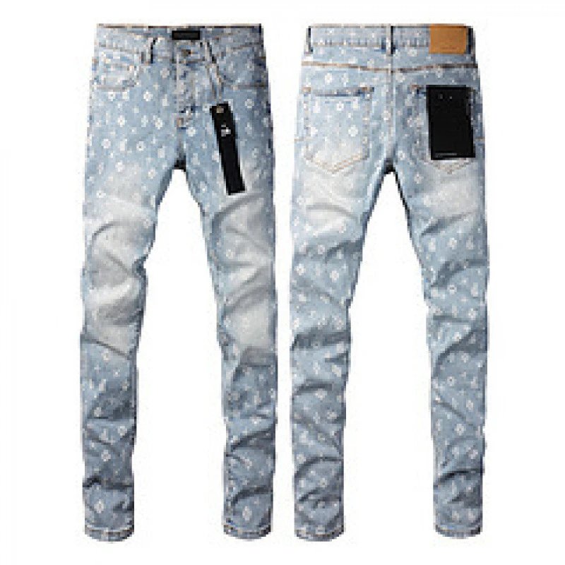 Purpul Jeans Slim distressed paint-splatter — 9089