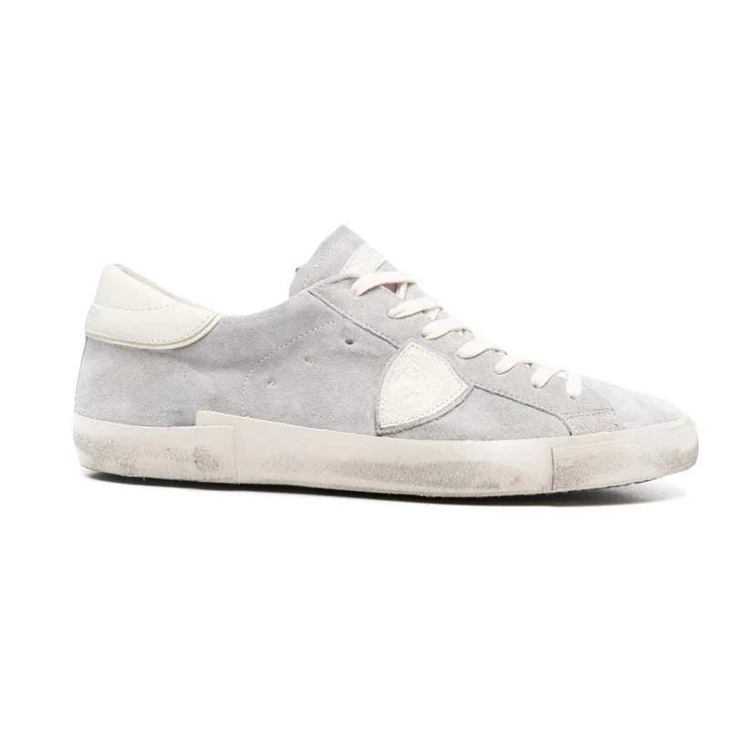 Philippe Model Sneakers Low-Top Shield-Logo — Deep Space Gray