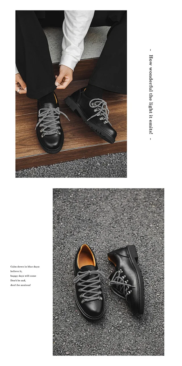 Unbranded Casual Shoes Textured Lace-Up Lug Sole product detail image 4