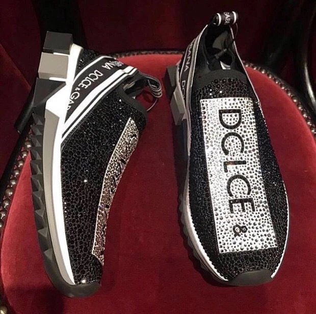 Dolce & Gabbana Sneakers Rhinestone Slip-On Chunky Sole product image