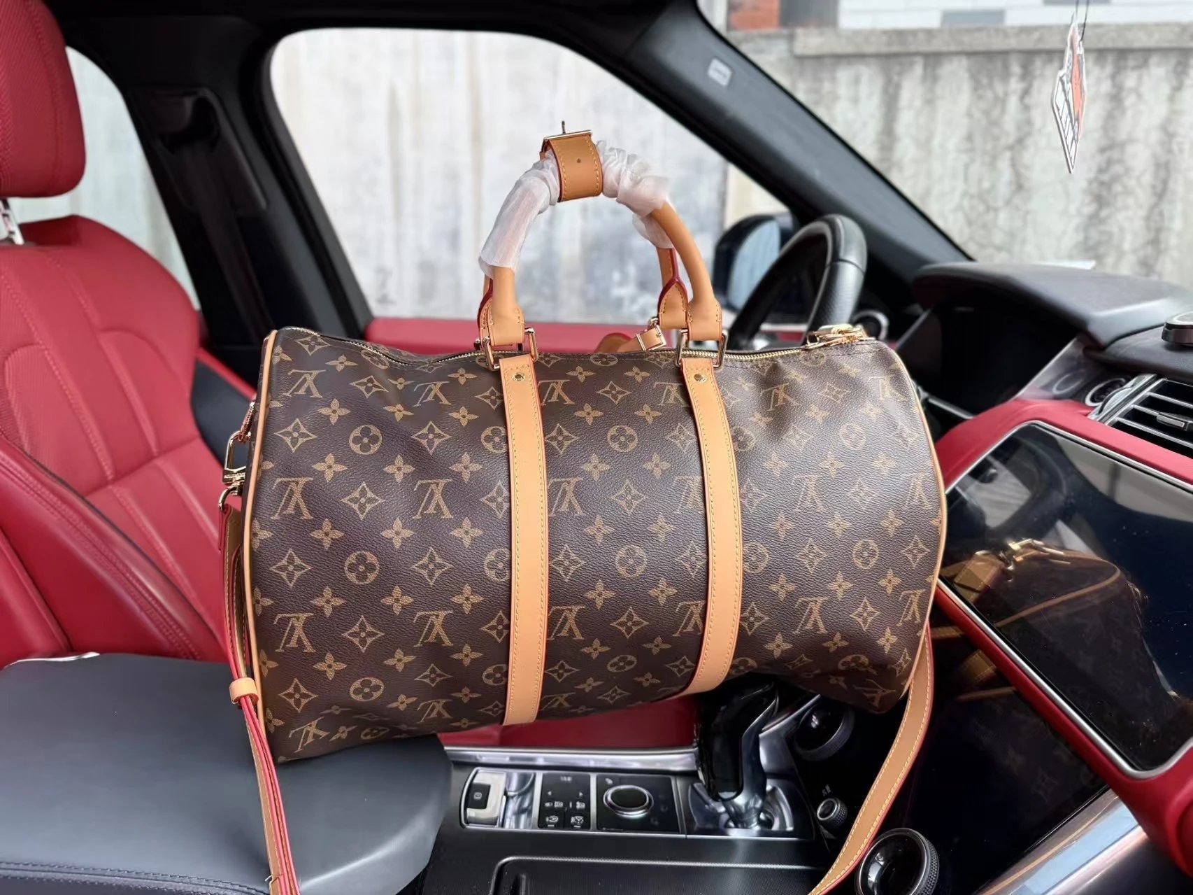 Louis Vuitton Monogram travel duffel bag — Old flower with brown 50cm