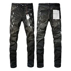 Purpul Jeans Slim distressed paint-splatter product detail image 12