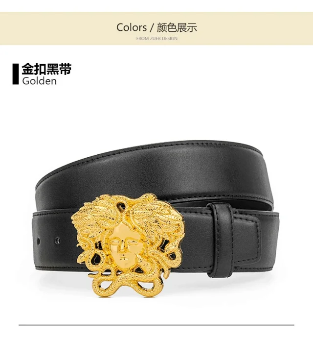 ZUER Belts Snake-haired face buckle product detail image 7