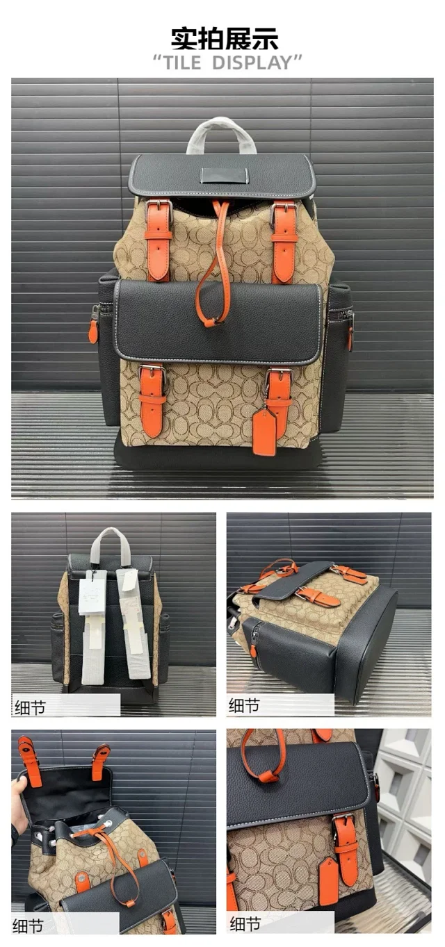 Coach Backpacks Flap backpack with buckle straps and front pocket product detail image 6