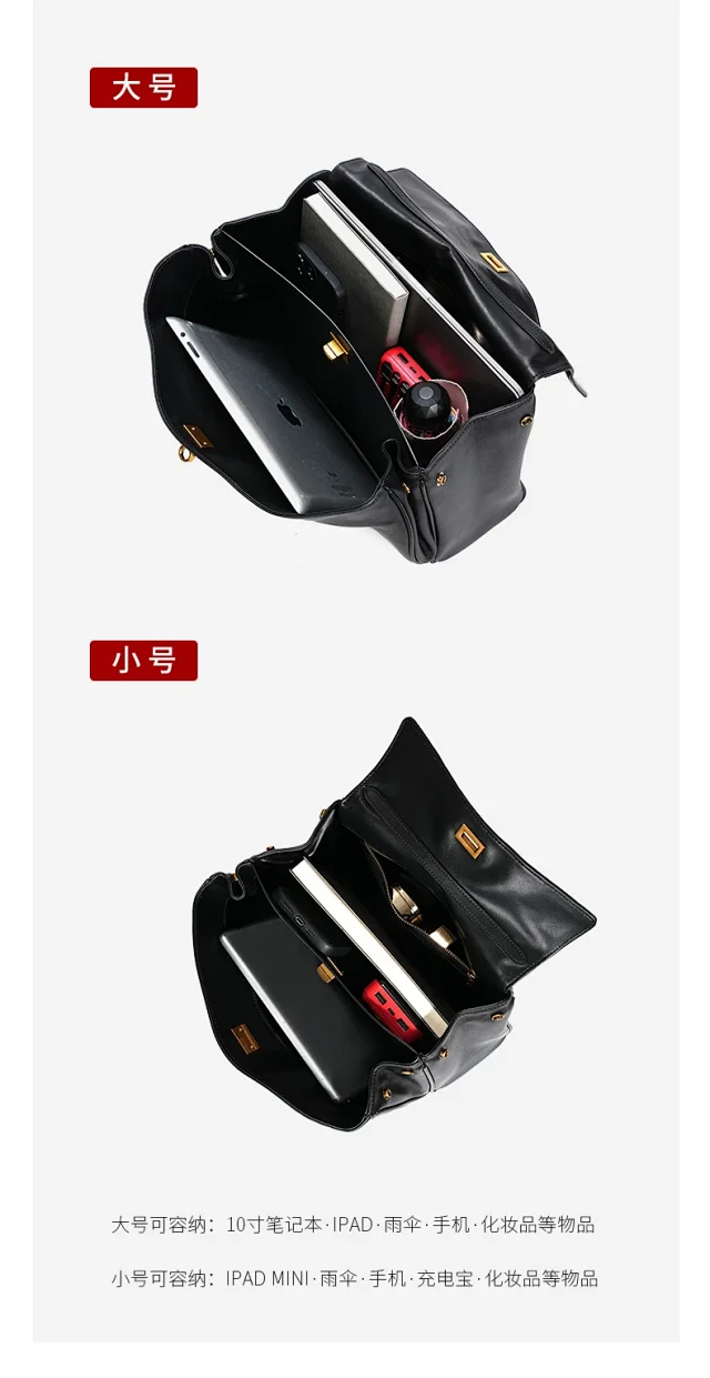 Unbranded Handbags Top-handle handbag with flap and turn-lock closure product detail image 5