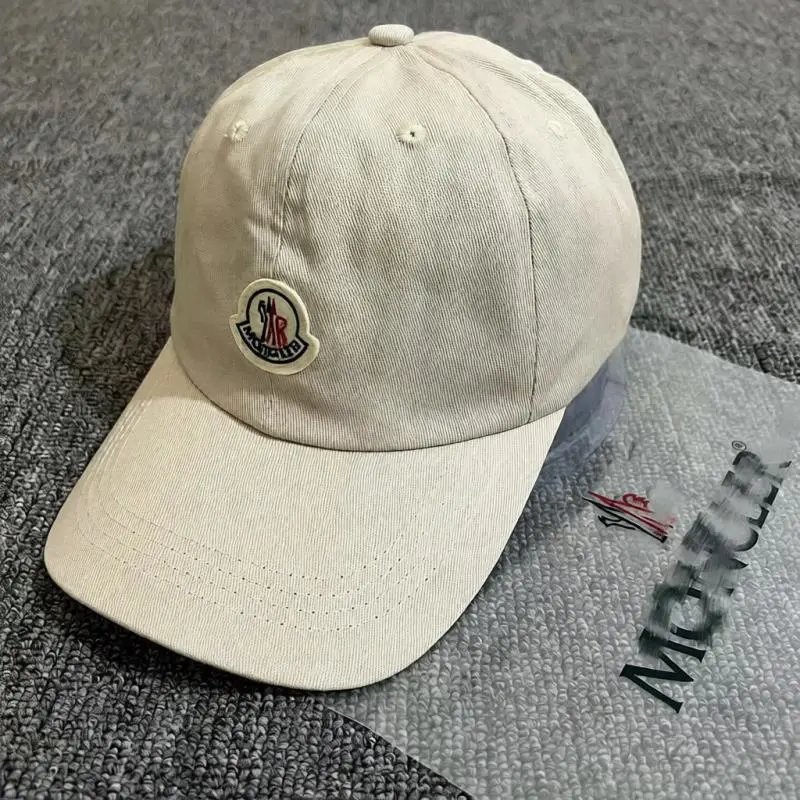 Moncler Hats Logo Patch Baseball Cap — Off-white