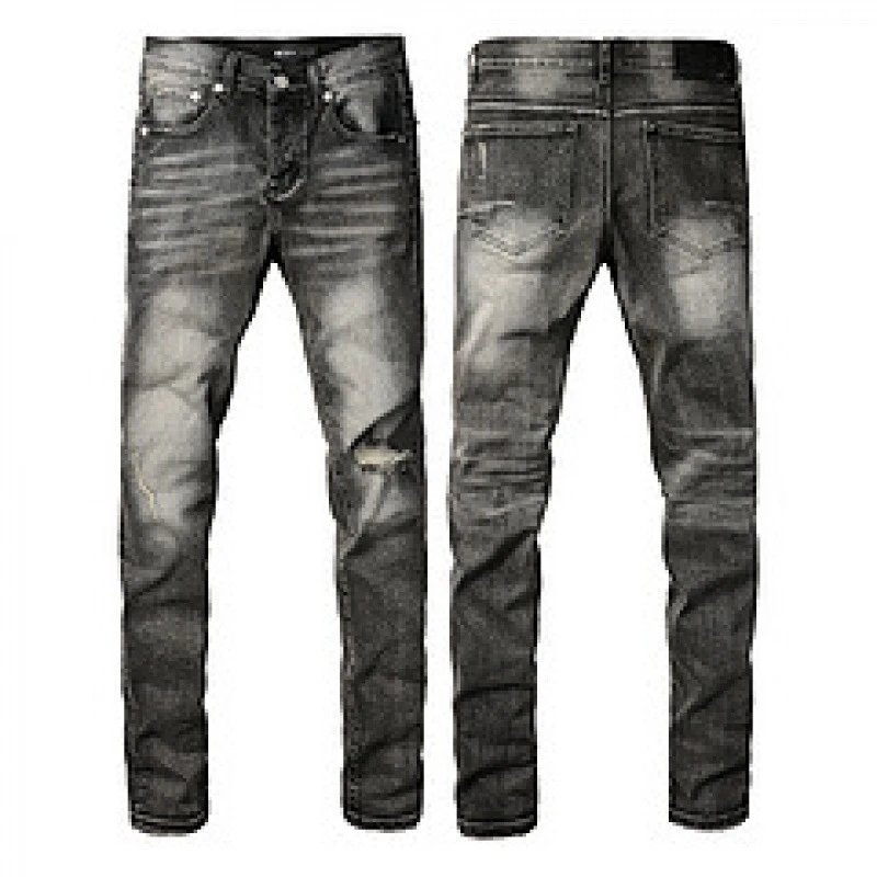 Purpul Jeans Slim distressed paint-splatter — 9103