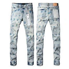 Purpul Jeans Slim distressed paint-splatter product detail image 2