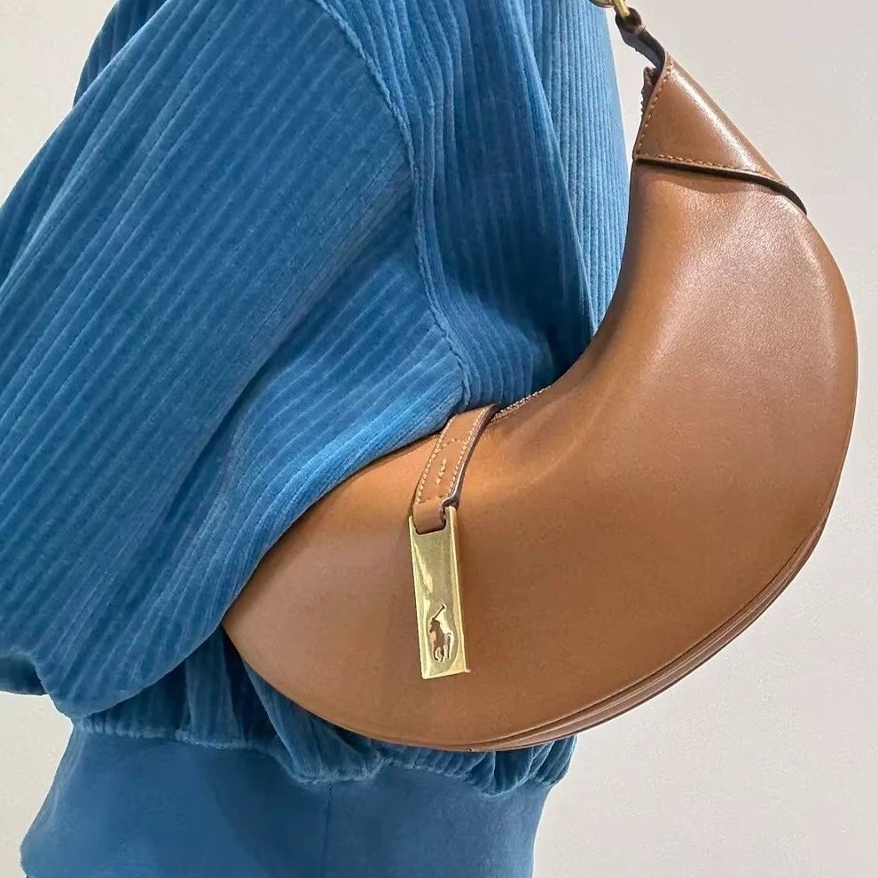 Lauren Ralph Shoulder Bags Mini crescent bag with gold-tone logo plaque image 2
