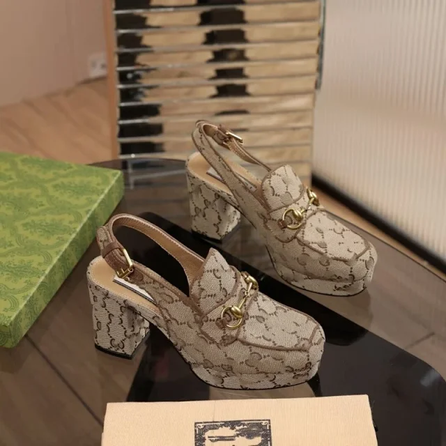 Gucci High Heels Platform Slingback Horsebit product detail image 7