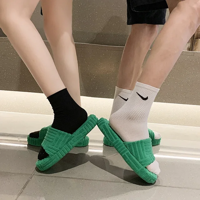 Unbranded Slippers Towel-textured thick-sole slide product detail image 7