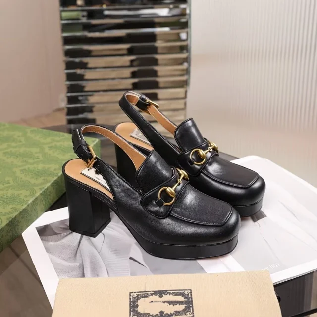 Gucci High Heels Platform Slingback Horsebit product detail image 3