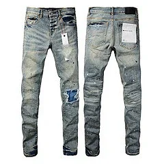 Purpul Jeans Slim distressed paint-splatter product detail image 19