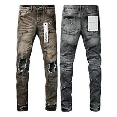 Purpul Jeans Slim distressed paint-splatter product detail image 39