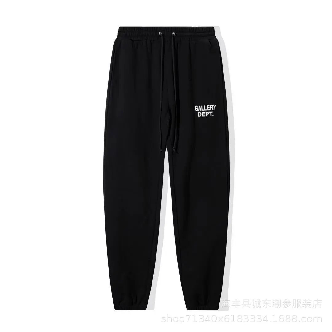 Gallery Dept. Trousers Elastic-Waist Drawstring Sweatpants — D106 black