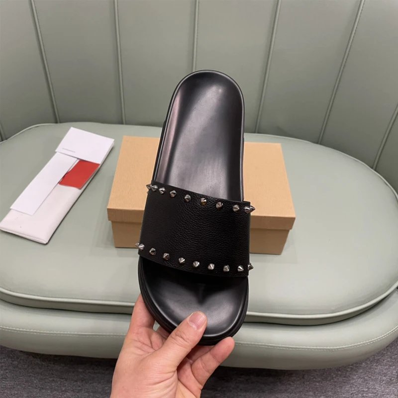 Unbranded Slippers Open-Toe Studded Slide image 4