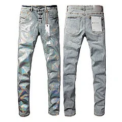 Purpul Jeans Slim distressed paint-splatter product detail image 45