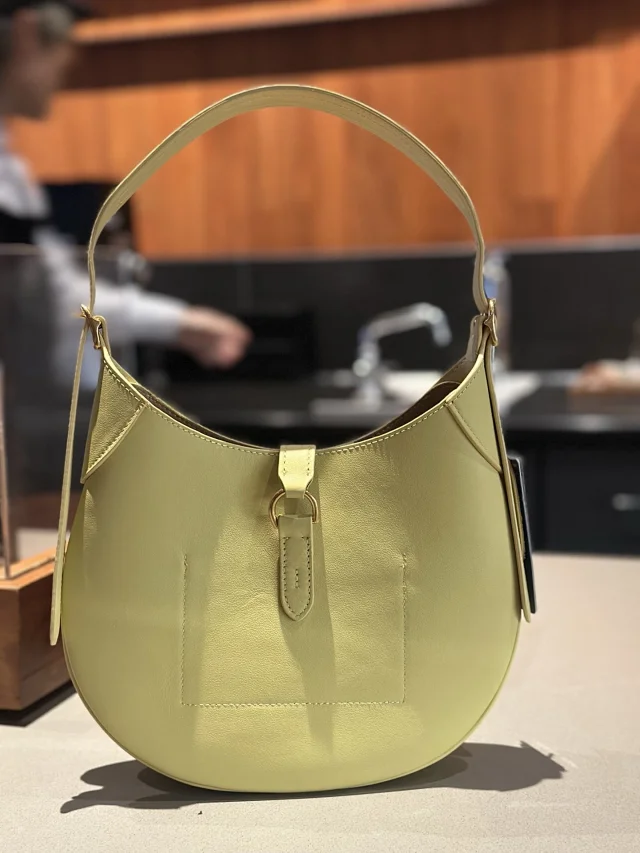 Unbranded Shoulder Bags Crescent Hobo Bag with Gold-Tone Horse Emblem product detail image 13