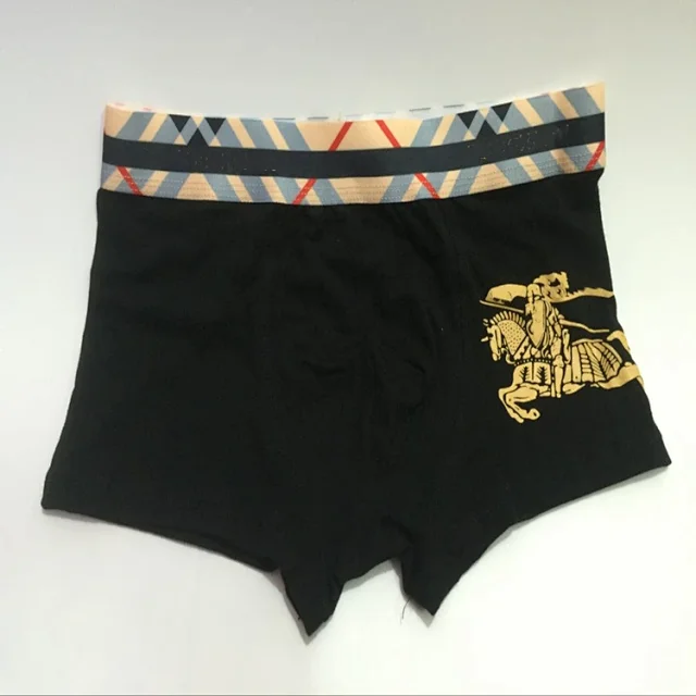 Burberry Underwear Equestrian Knight Print Boxer Briefs with Check-Pattern Waistband product detail image 2