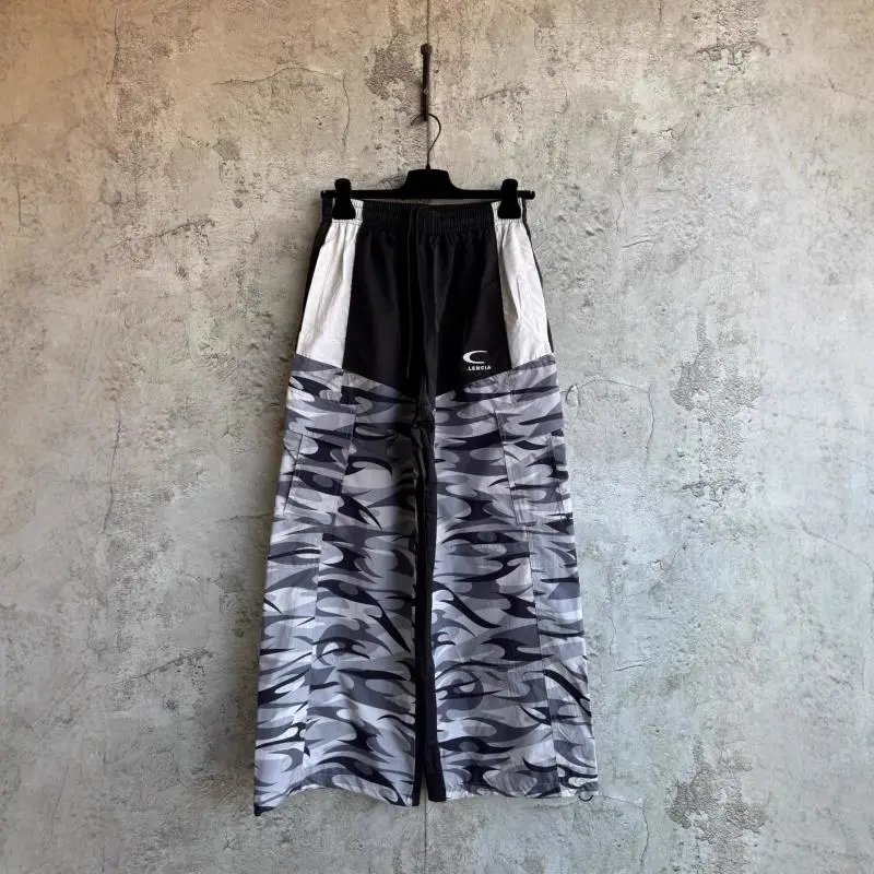 Unbranded Trousers Wide-Leg Color-Block Cargo image 3