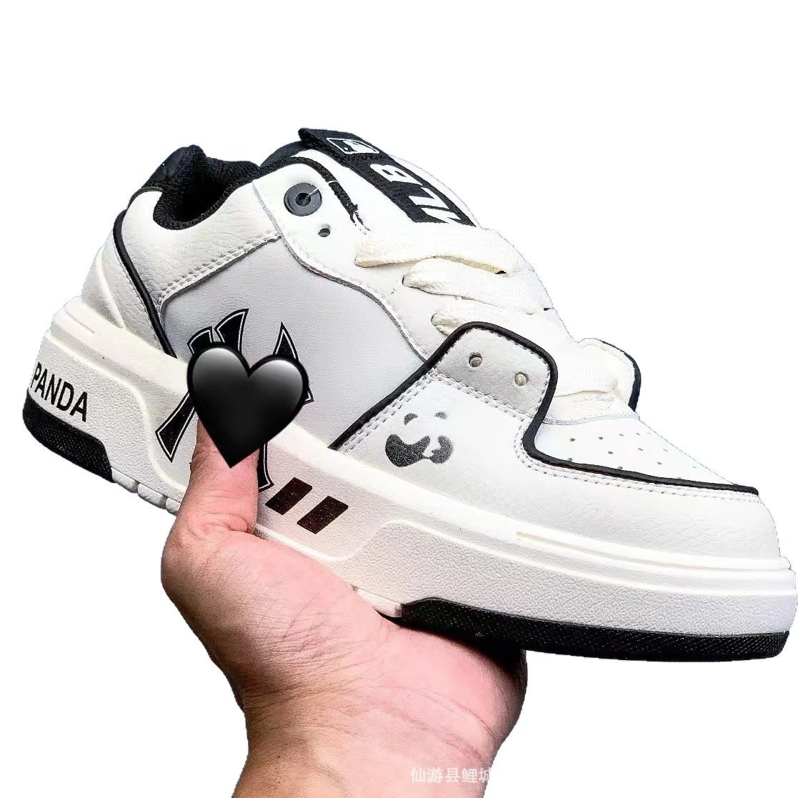 New York Yankees Sneakers Low-top platform lace-up with logo image 5