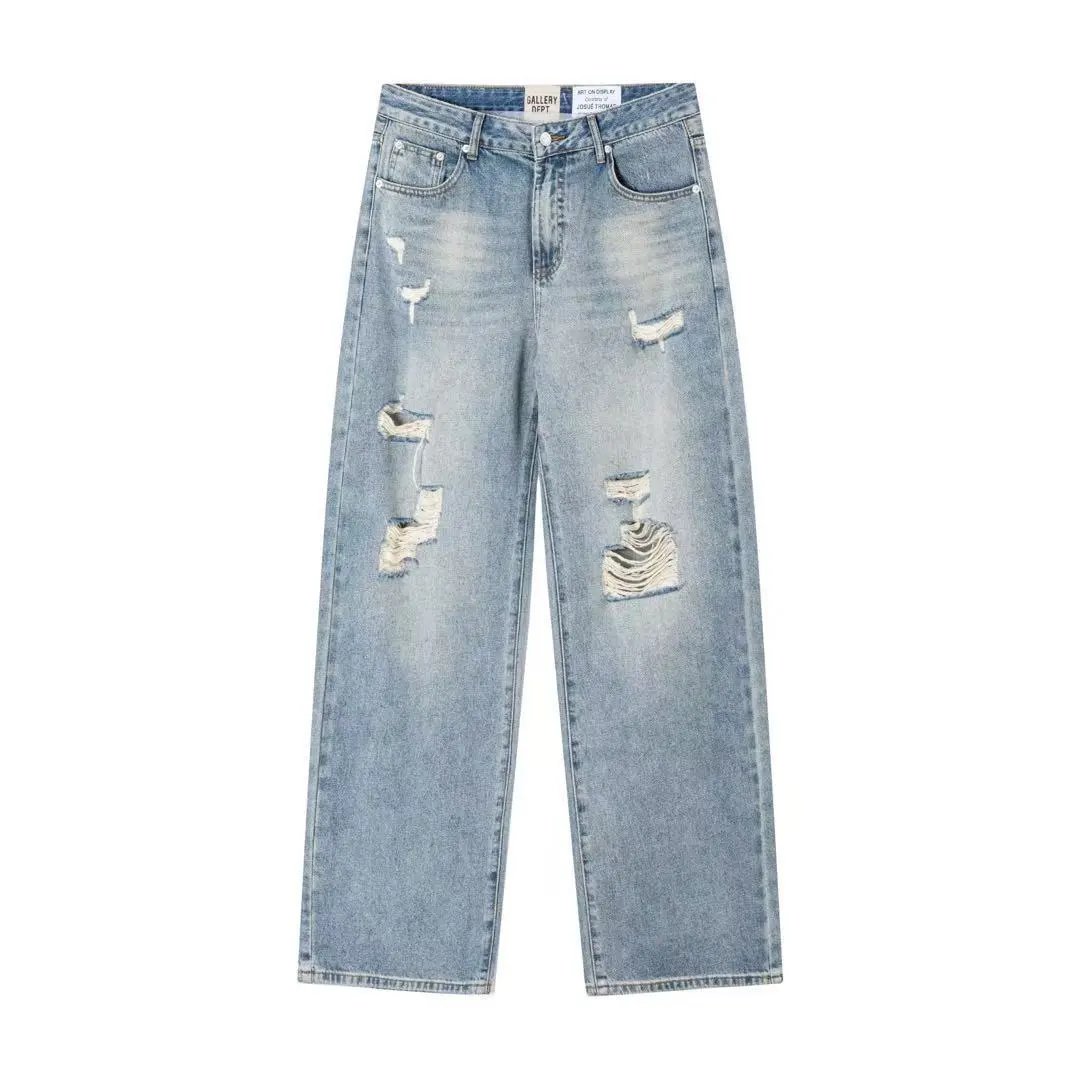 Gallery Dept. Trousers Elastic-Waist Drawstring Sweatpants — D15 blue
