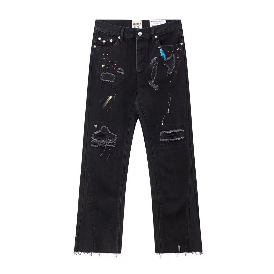 Gallery Dept. Trousers Elastic-Waist Drawstring Sweatpants — D17 black