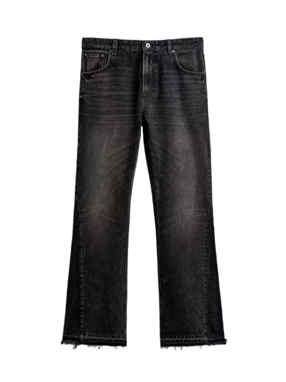 Unbranded Jeans Straight-leg with raw hems — Carbon color