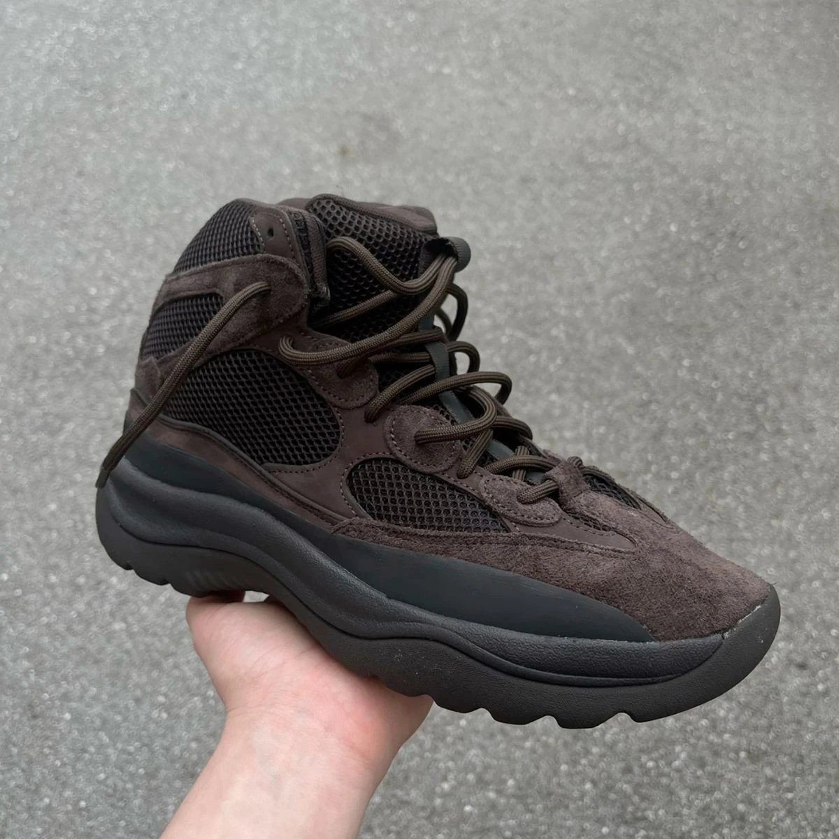 Unbranded Sneakers High-top mesh and suede chunky sole image 4