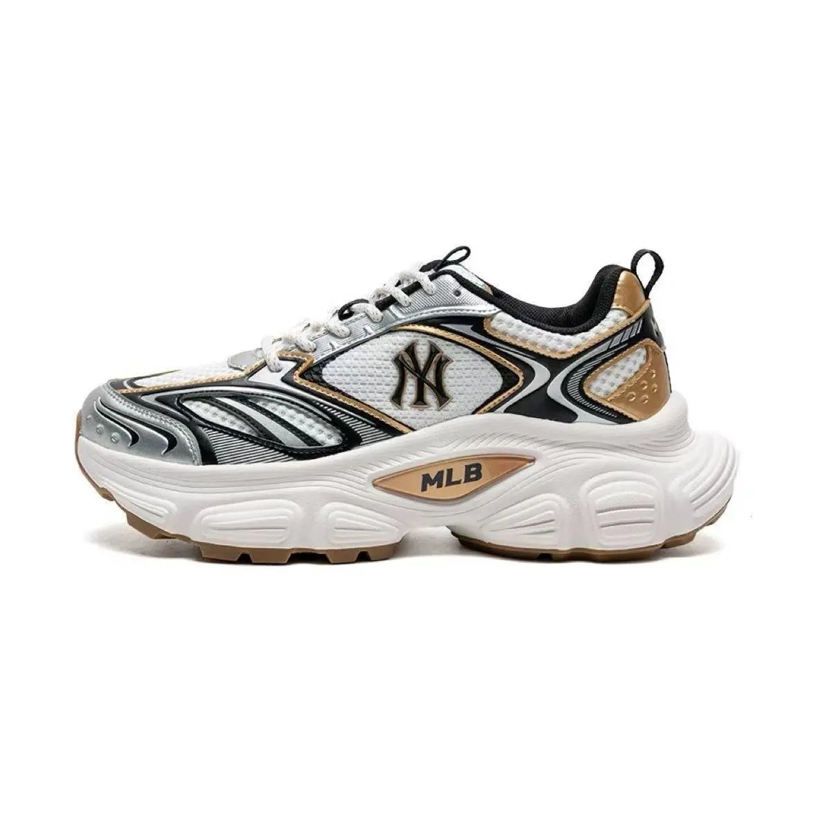 MLB Sneakers Chunky platform — New York Yankees/Light Gold