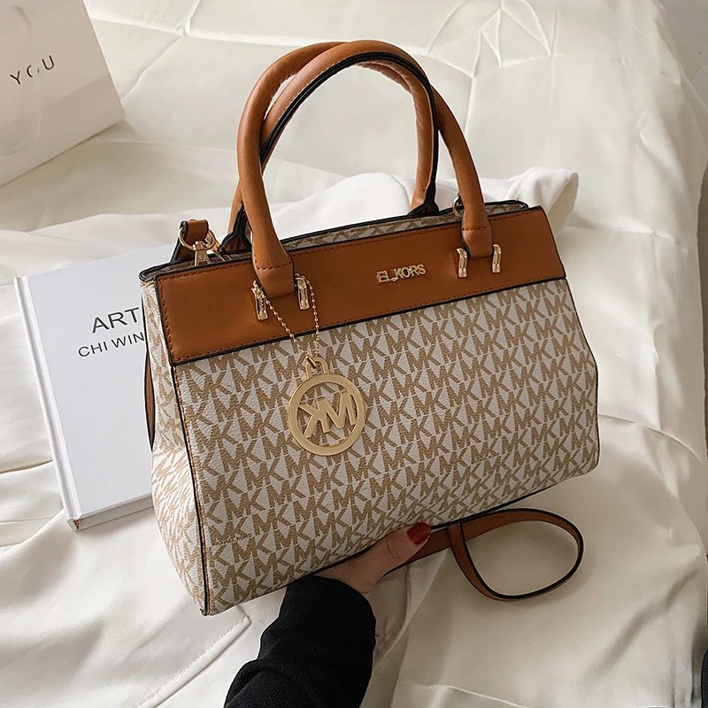 ELKORS Handbags Monogram top-handle satchel with detachable shoulder strap image 4