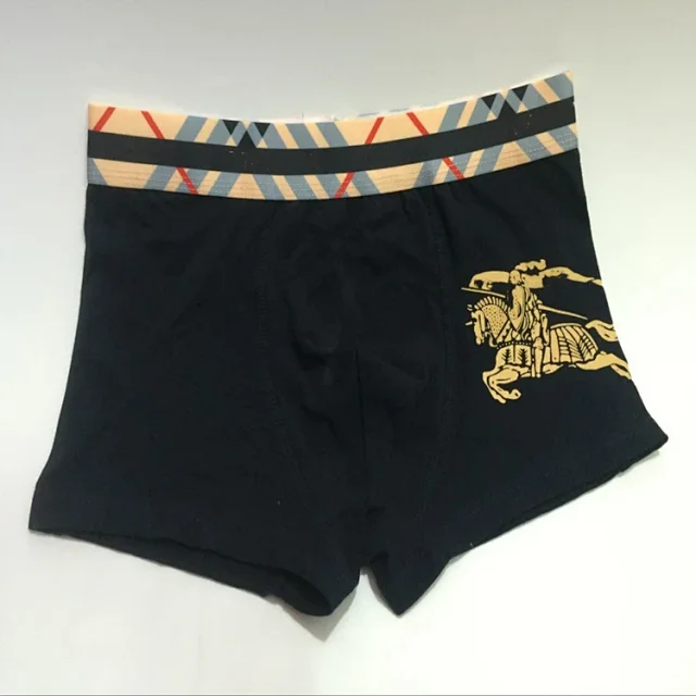 Burberry Underwear Equestrian Knight Print Boxer Briefs with Check-Pattern Waistband product detail image 6