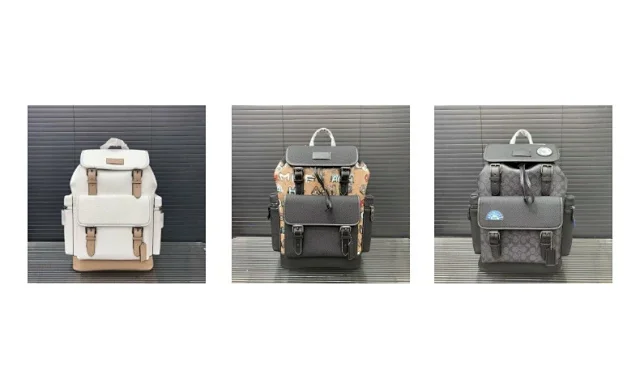 Coach Backpacks Flap backpack with buckle straps and front pocket product detail image 4