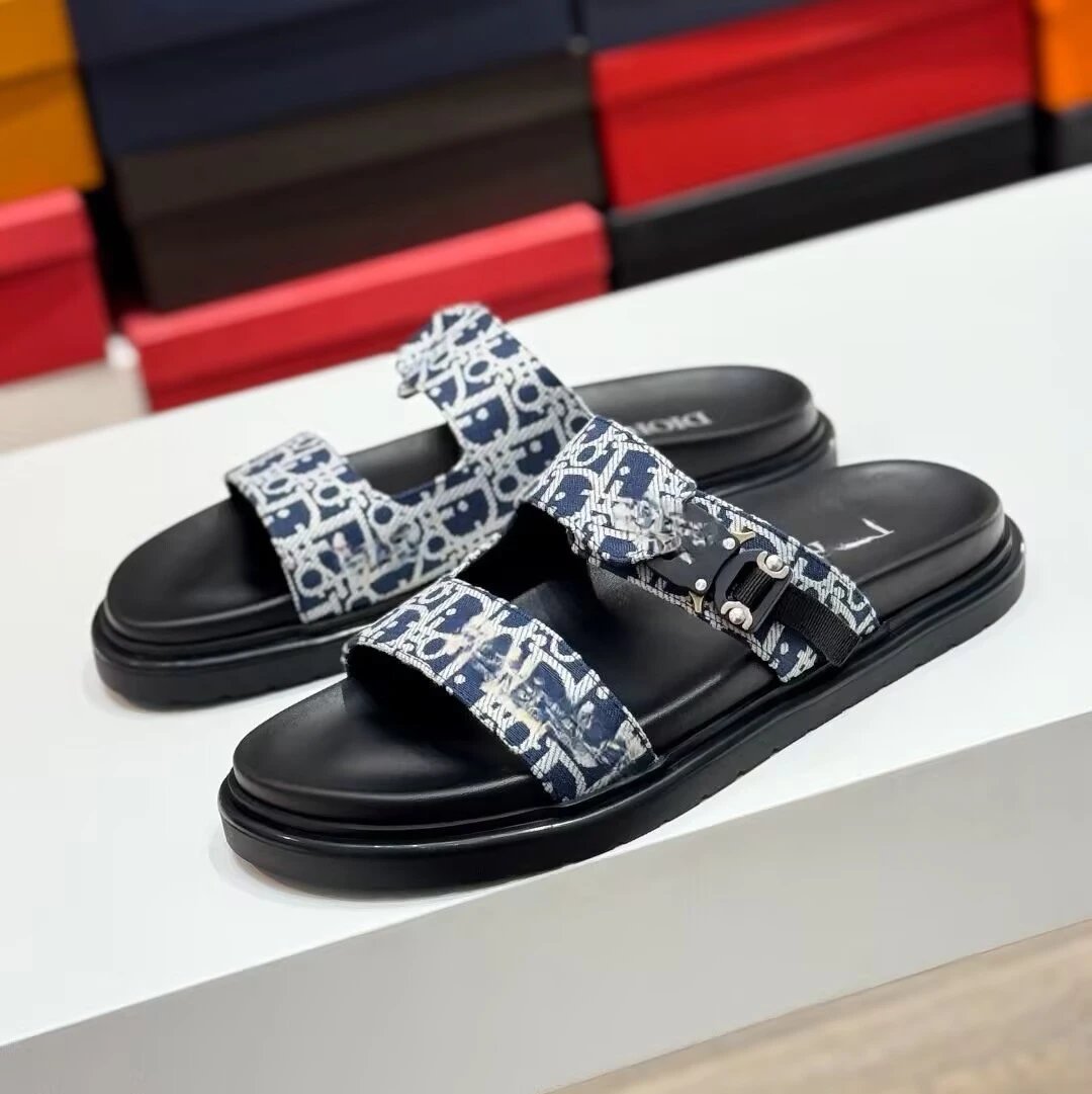 Dior Slippers Oblique Logo Slide — Figure 13