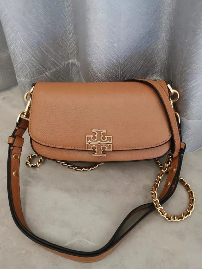 Tory Burch Crossbody Bags Britten Convertible Bag — Light brown