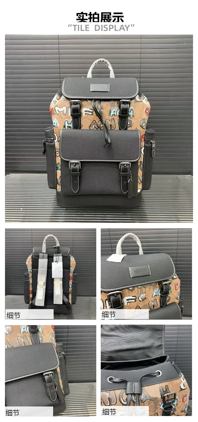 Coach Backpacks Flap backpack with buckle straps and front pocket product detail image 14