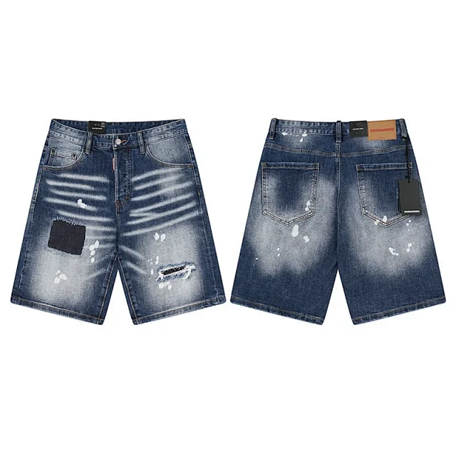 Dsquared2 Shorts Distressed washed denim product detail image 18