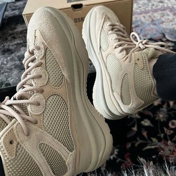 Unbranded Sneakers High-top mesh and suede chunky sole image 2