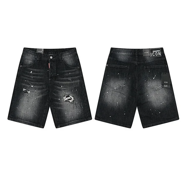 Dsquared2 Shorts Distressed washed denim product detail image 11