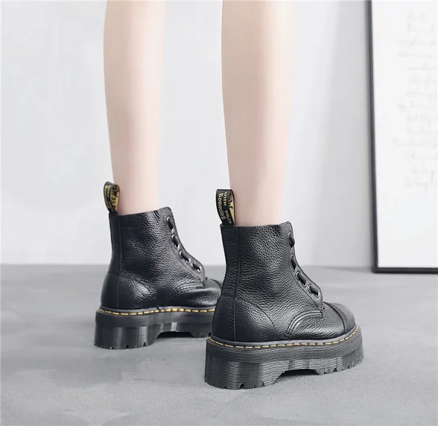 Dr. Martens Boots Platform ankle with front zip and laces product detail image 12