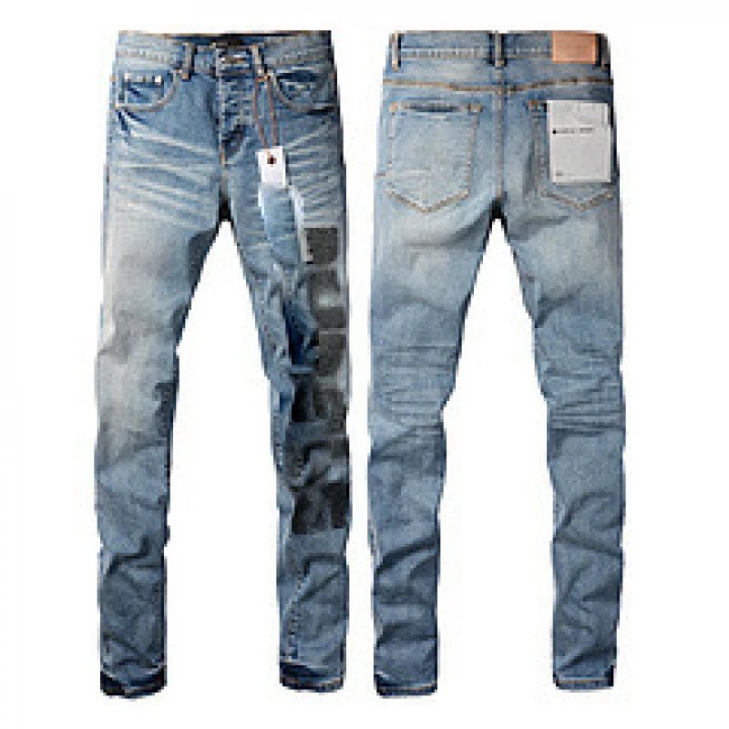 Purpul Jeans Slim distressed paint-splatter — 9052