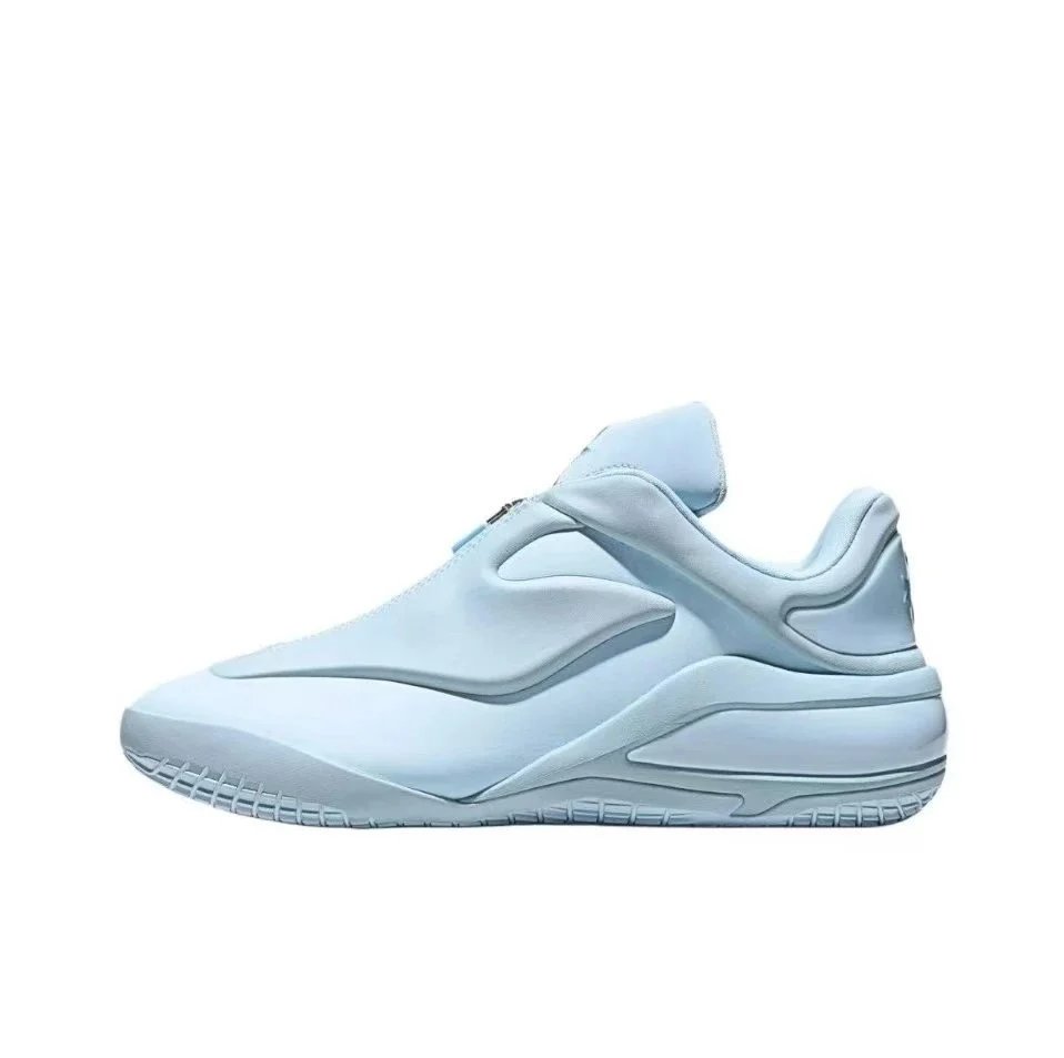 Unbranded Sneakers Low-top lace-up with sculpted overlay panels — Ice blue