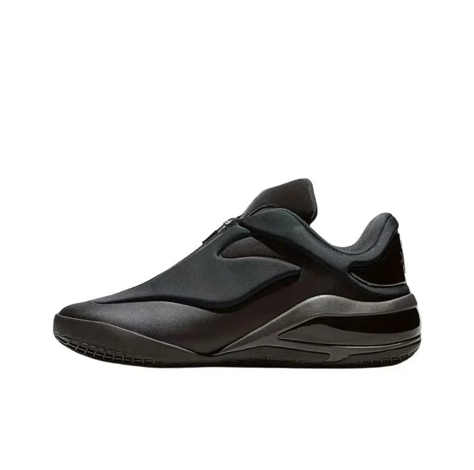 Unbranded Sneakers Low-top lace-up with sculpted overlay panels — Black
