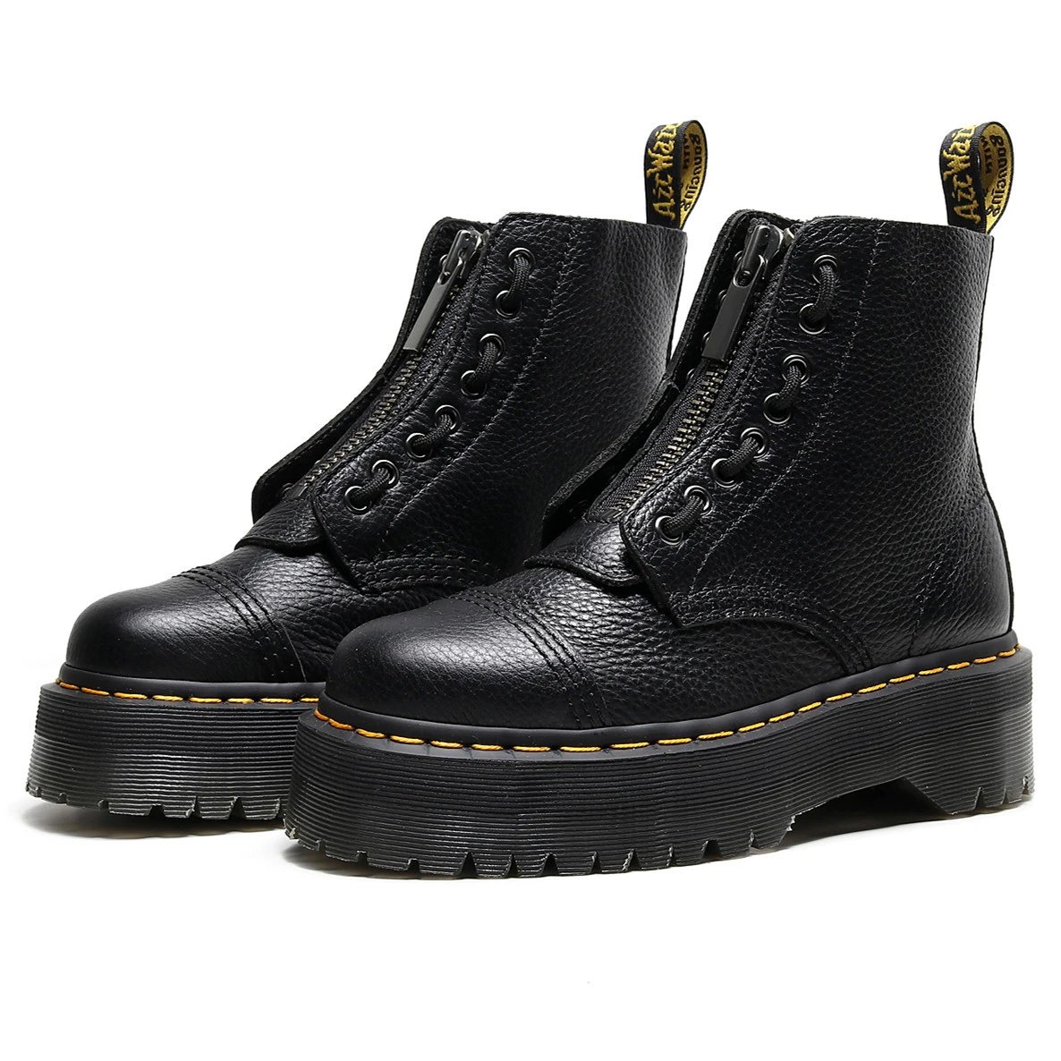 Dr. Martens Boots Platform ankle with front zip and laces image 3