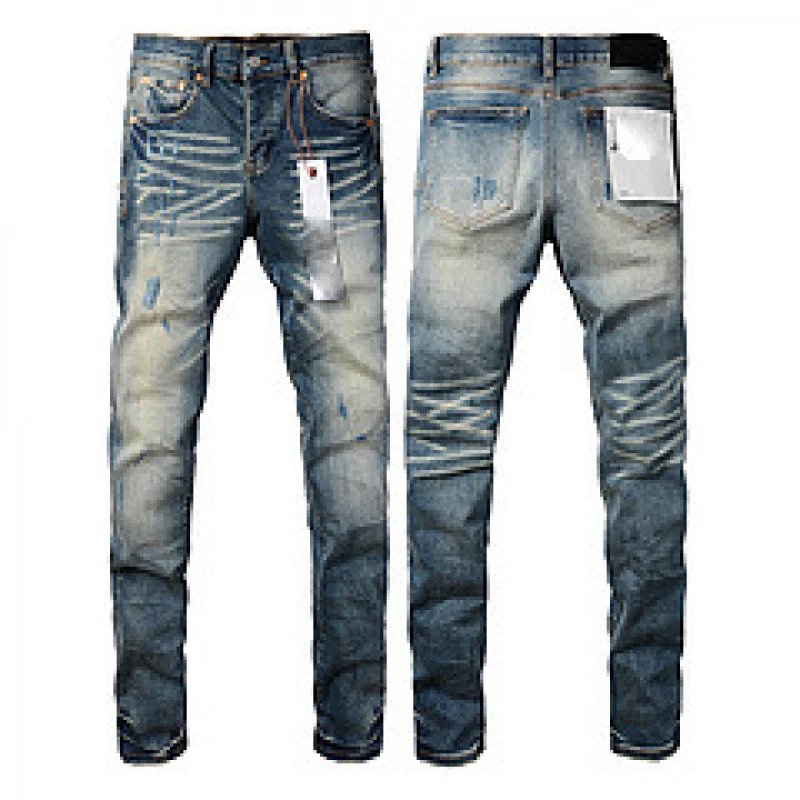 Purpul Jeans Slim distressed paint-splatter — 9055